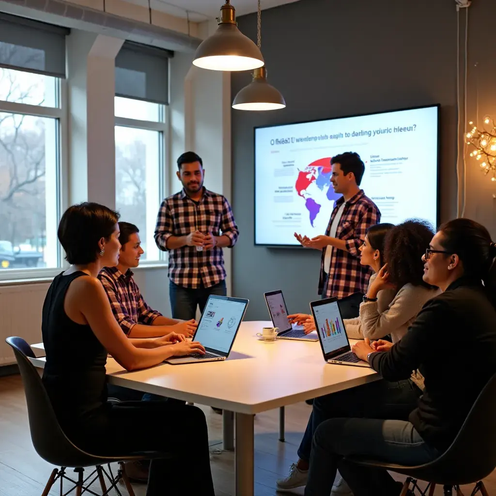 Professional team collaboration